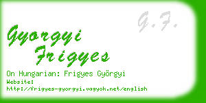 gyorgyi frigyes business card